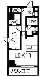 ルネサンスコート築地 1LDKの間取図画像
