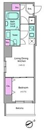 クレヴィアリグゼ中野新井薬師 1LDKの間取図画像