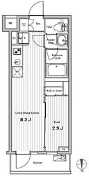四谷三丁目ステーションレジデンス 1LDKの間取図画像