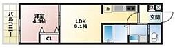 AREGRIA高速長田 1LDKの間取図画像