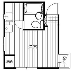 コーポ684 ワンルームの間取図画像