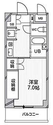 T'sgarden都筑ふれあいの丘 ワンルームの間取図画像