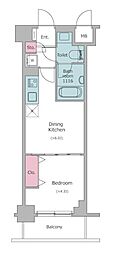 クレヴィアリグゼ西巣鴨 1DKの間取図画像