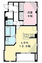 ラシーネベルピーノ 1LDKの間取図画像