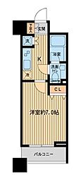 ファーストリアルタワー新宿 1Kの間取図画像