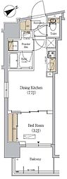URBANEX駒込 1DKの間取図画像