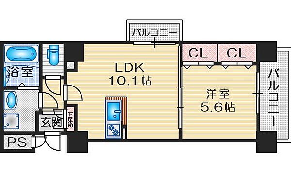 ノルデンハイム江坂II ｜大阪府吹田市垂水町３丁目(賃貸マンション1LDK・11階・37.86㎡)の写真 その2