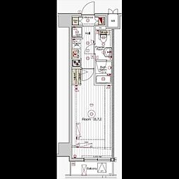 マキシブ桜台ベルグレード 1Kの間取図画像