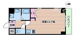 グランブルジュ ワンルームの間取図画像