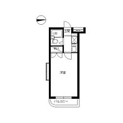 スカイコート多摩川2 ワンルームの間取図画像