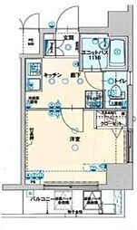 ヴェルト三軒茶屋2 1Kの間取図画像