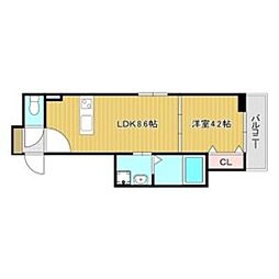 Grande Maison 武庫川 1LDKの間取図画像