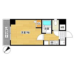 東京メトロ東西線 南行徳駅 徒歩9分の賃貸マンション 3階1Kの間取り