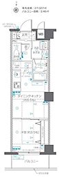 ZOOM中野West 1DKの間取図画像