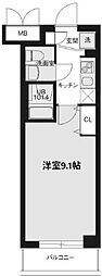 レオーネ志村坂上 1Kの間取図画像