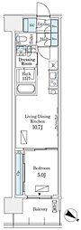 ロイヤルパークス有明 1LDKの間取図画像