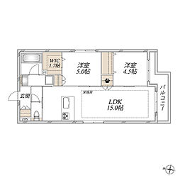 kihachi west 2LDKの間取図画像