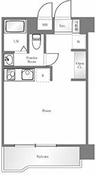 シャルマン中野坂上 ワンルームの間取図画像