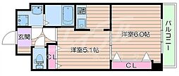 センターポイント吉志部 3階2Kの間取り