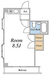 ライフピアミラージュ ワンルームの間取図画像