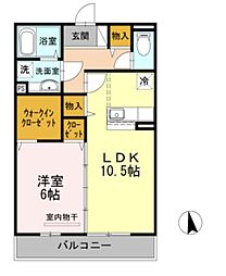 グランメール 1LDKの間取図画像