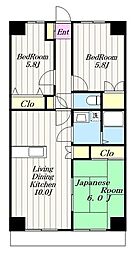 セジュール妻田 3LDKの間取図画像