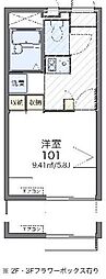 レオパレス新都心 1Kの間取図画像