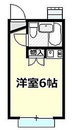 b'CASA坂戸re-born ワンルームの間取図画像