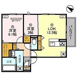 クラシスト淡路公園 1LDKの間取図画像