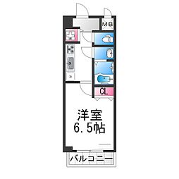 ファインコート北三国丘 1Kの間取図画像