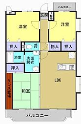 アビタシオンＮ 2階3LDKの間取り