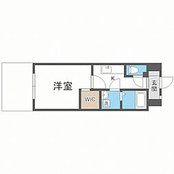 Rupieレジデンス赤坂南 1Kの間取図画像