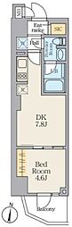 アリビス笹塚 1DKの間取図画像