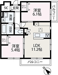 Tail Forest 2LDKの間取図画像