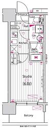 ガーラ・プレシャス大森 1Kの間取図画像