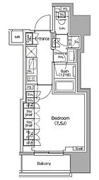 ザ・パークハビオ新御徒町 1Kの間取図画像