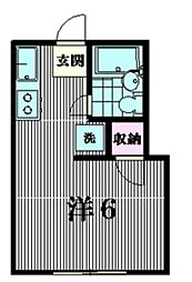 レジデンス西馬込 ワンルームの間取図画像
