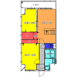 FREEDOM residence堺寺地町 2LDKの間取図画像