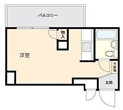 ハイツ赤坂 ワンルームの間取図画像