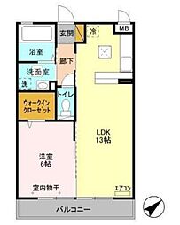エスペランサ 1LDKの間取図画像