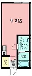 ラポールテラス ワンルームの間取図画像