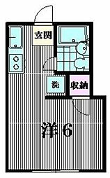 レジデンス西馬込 ワンルームの間取図画像