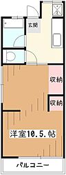 シティハイム東和 1Kの間取図画像