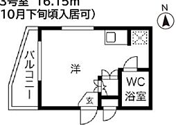 シャトレ・ナガシマ ワンルームの間取図画像