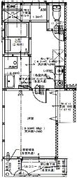City Flat 一ノ割 1Kの間取図画像