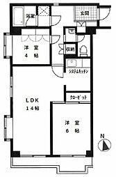 メゾン向原 2LDKの間取図画像