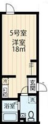 アベニール青井 1Kの間取図画像