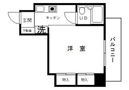 '88スズキパレス 1Kの間取図画像