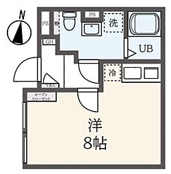 ａ　ＬＡＴＯ　日暮里 1階ワンルームの間取り