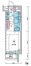 GALICIA西馬込 1Kの間取図画像